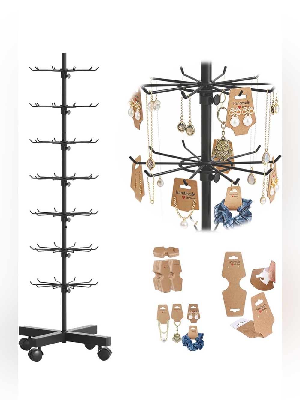 7-Tier Rotating Jewelry Stand